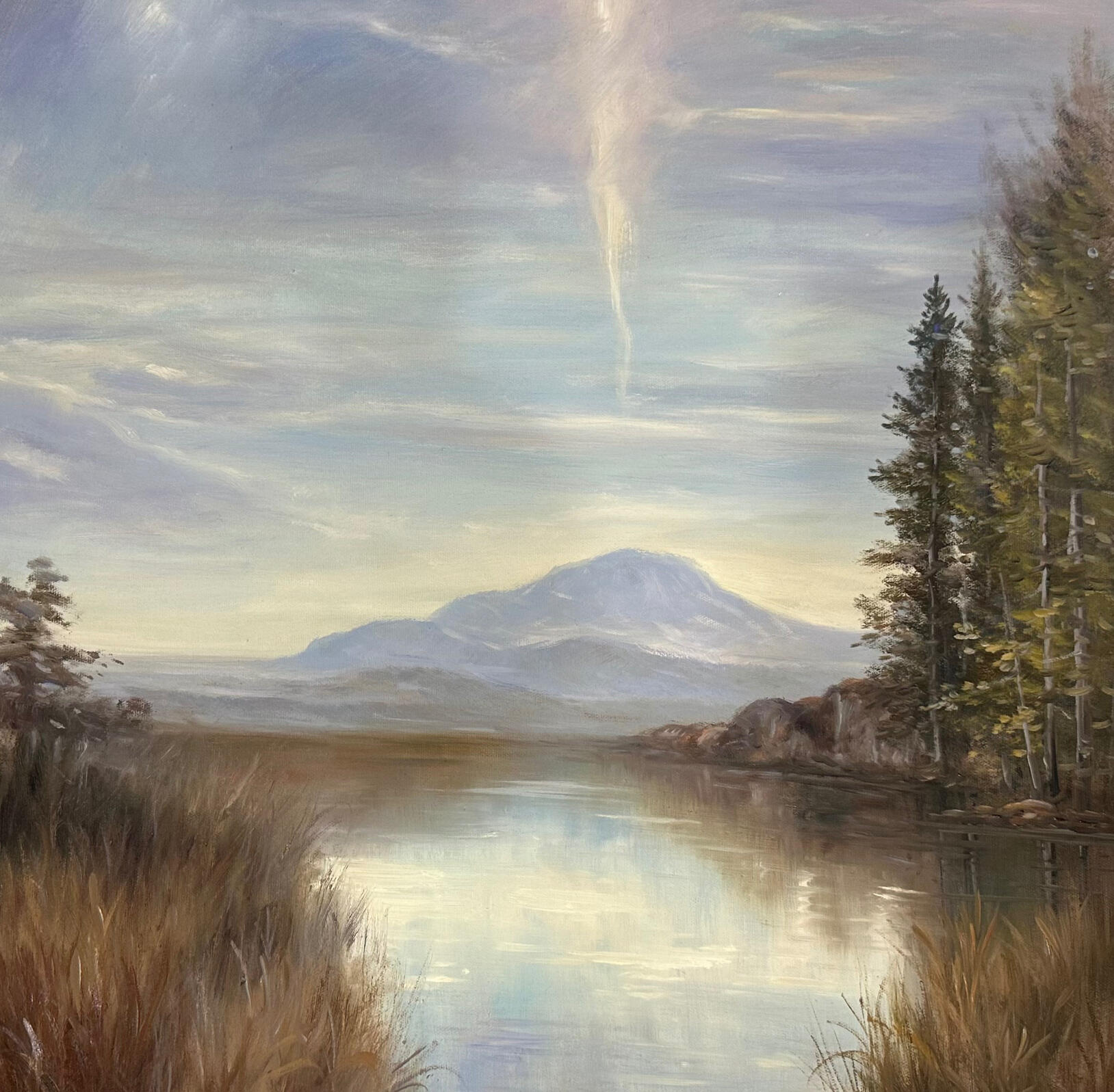 Blue Haze and Morning Stillness, Blue Mountain, 2019, Oil on Linen, 50cm x 60cm