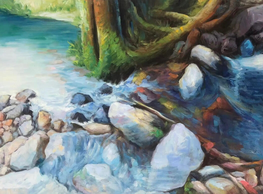 01,Tallebudgera Christmas Day 2024, Oil on canvas, 60cm x 40cm