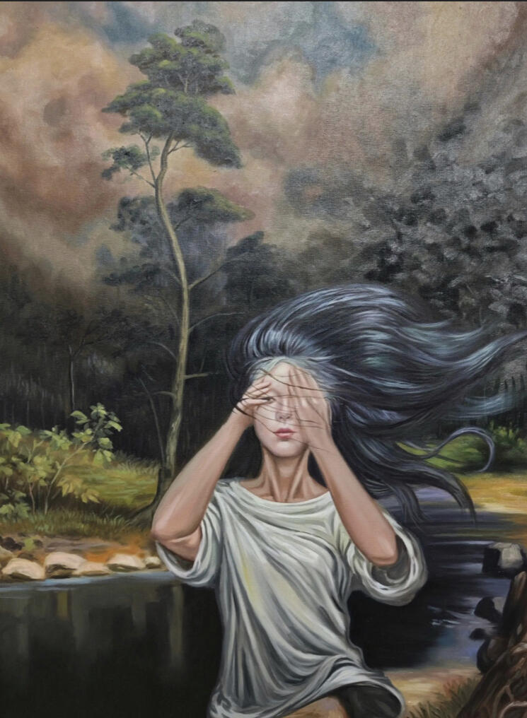 Refusing the Storm,2019 Oil on Canvas, 80cm x 60cm