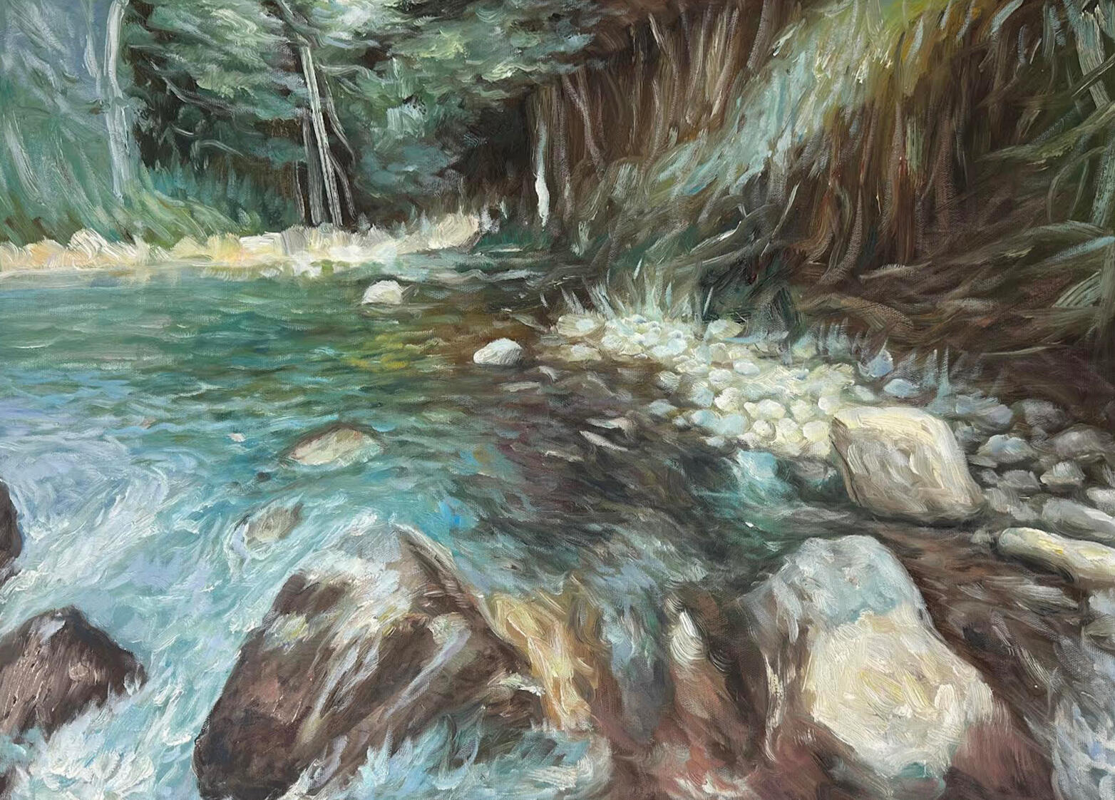 02,Tallebudgera Christmas Day 2024, Oil on canvas, 60cm x 40cm