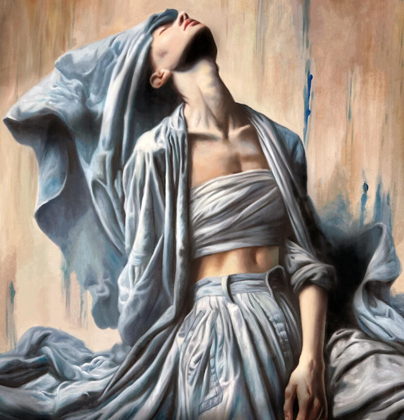 Bound By Grace, 2019, Oil on canvas, 100cm x 100cm