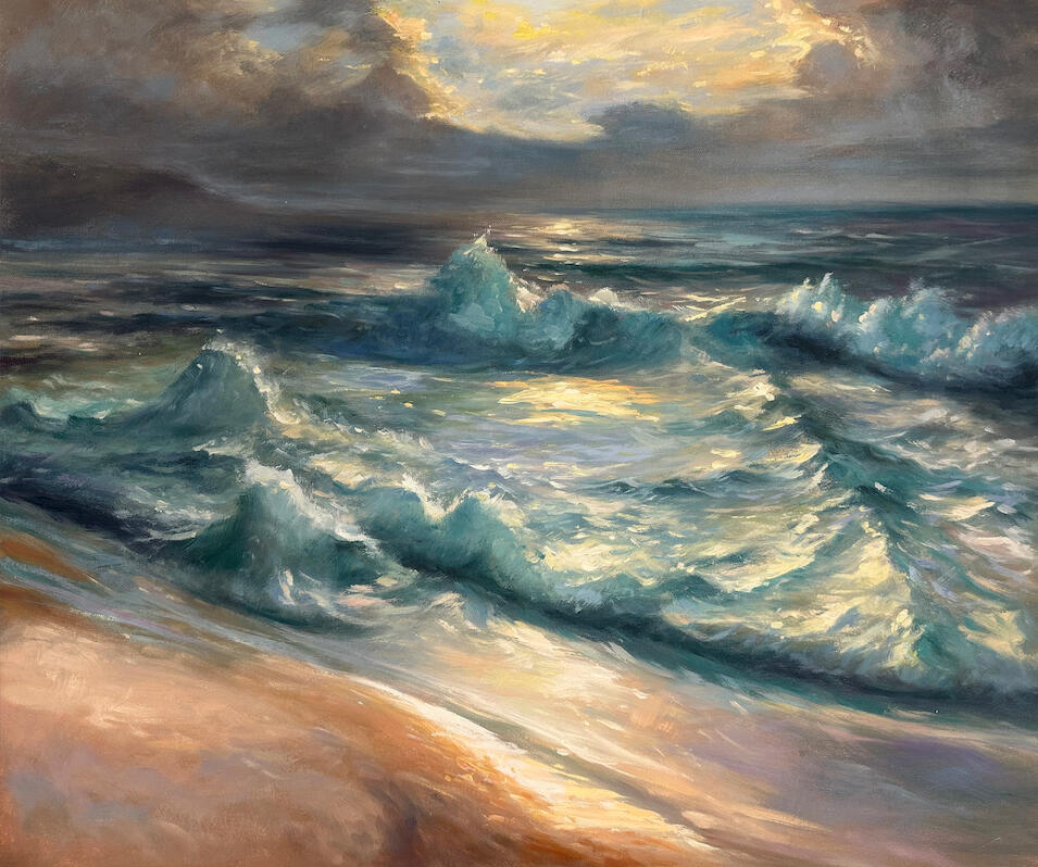 Gold Coast Reverie, 2023, Oil on Linen, 70cm x70cm