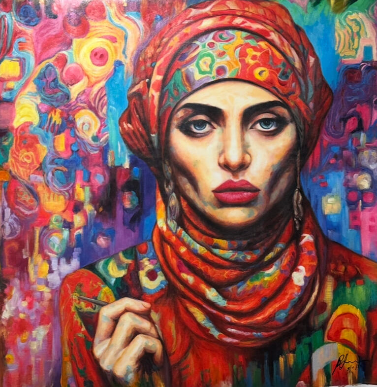 Beneath the Silence, 2021, Oil on Canvas, 100cm x 100cm