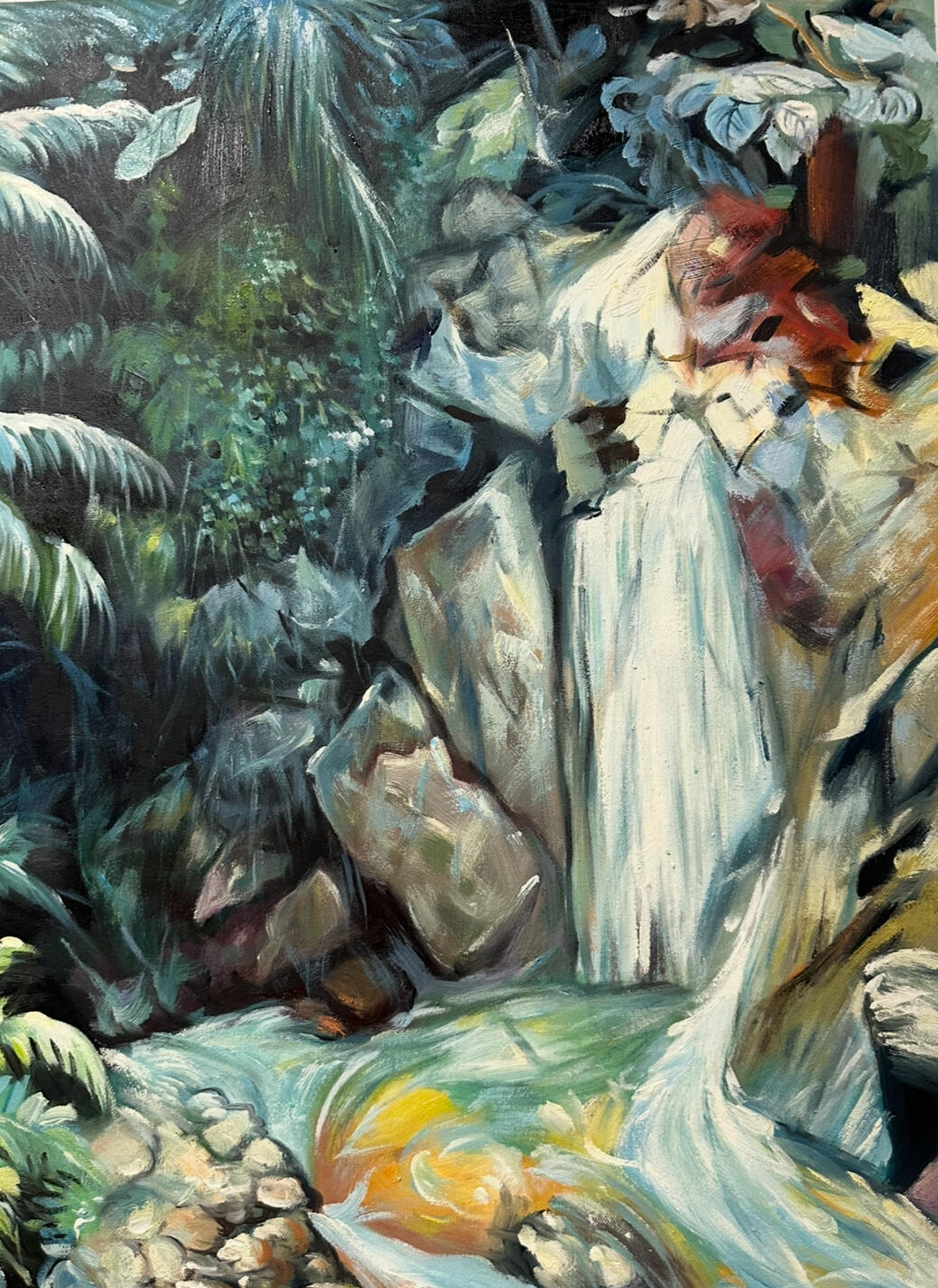 Gorge Falls, 2024, Oil on canvas, 50cm x 70cm